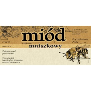 Paczka etykiet na miód mniszkowy 116x50 (100szt) - wzór E2008
