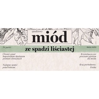 Paczka etykiet na miód ze spadzi liściastej 116x50 (100szt) - wzór E2032