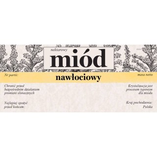 Paczka etykiet na miód nawłociowy 116x50 (100szt) - wzór E2033