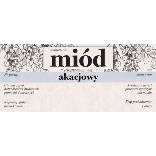 Paczka etykiet na miód akacjowy 116x50 (100szt) - wzór E2034