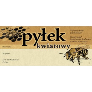 Paczka etykiet na pyłek kwiatowy (50szt) - wzór EP4