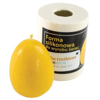 Silikonowa forma na świece - Jajo rzeźbione - wzór FS159
