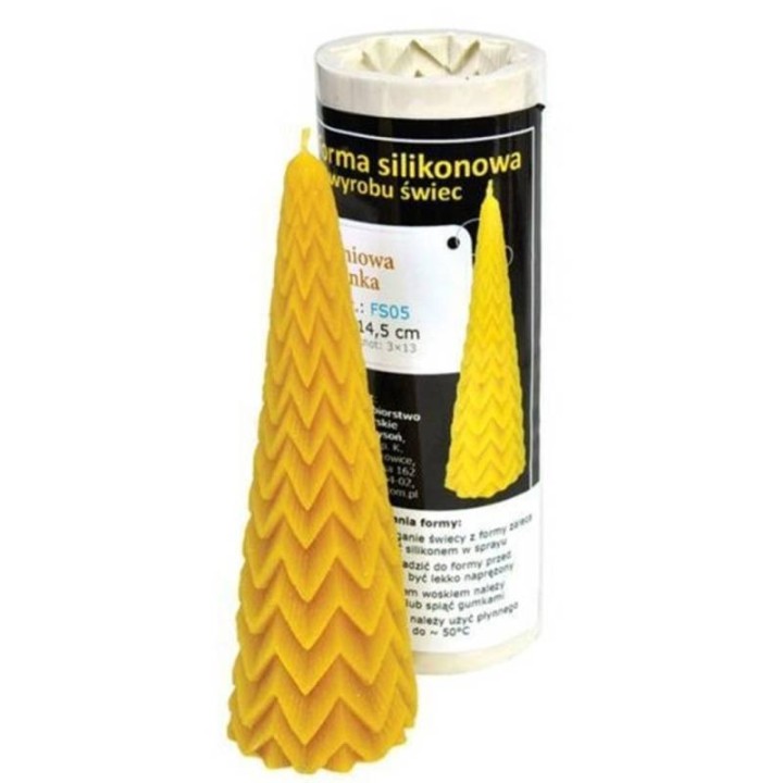 Silikonowa forma na świece - Baśniowa choinka - wzór FS05