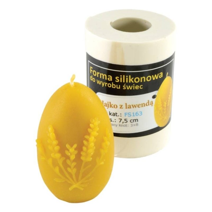 Silikonowa forma na świece - Jajko z lawendą  - wzór FS163
