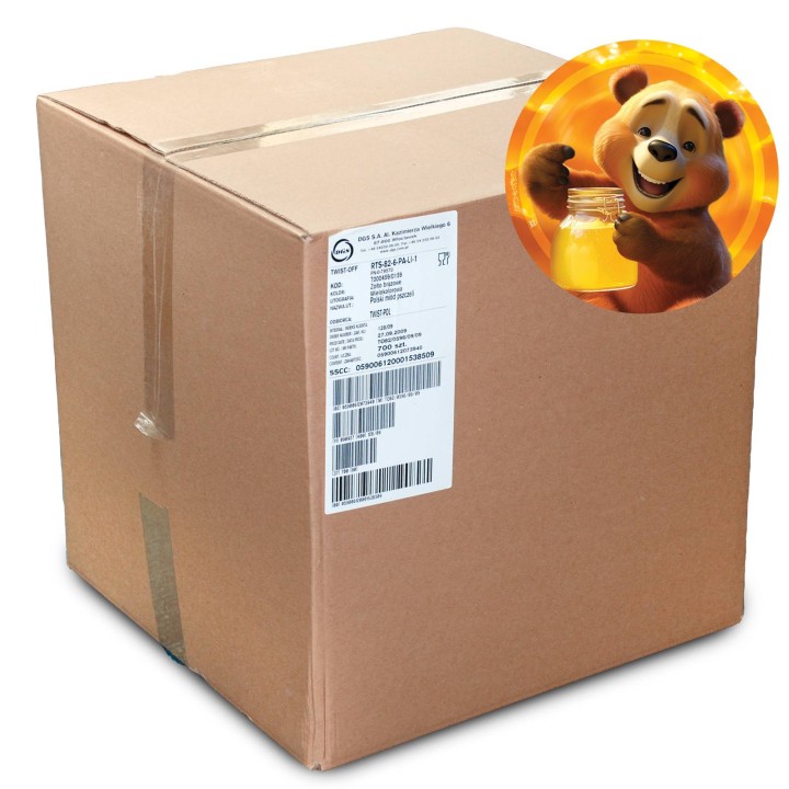 Karton zbiorczy (700 szt.) dużych nakrętek - wzór KND109