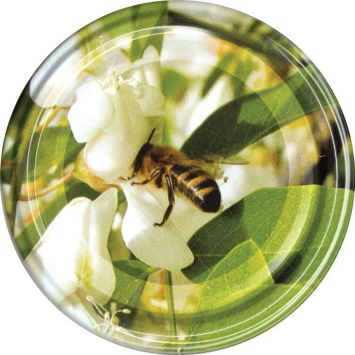 Paczka DUŻYCH nakrętek na słoiki z miodem (50szt) - wzór ND117