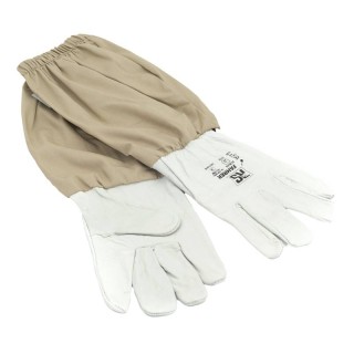 Rękawice skórzane z płótnem - wzór 6011