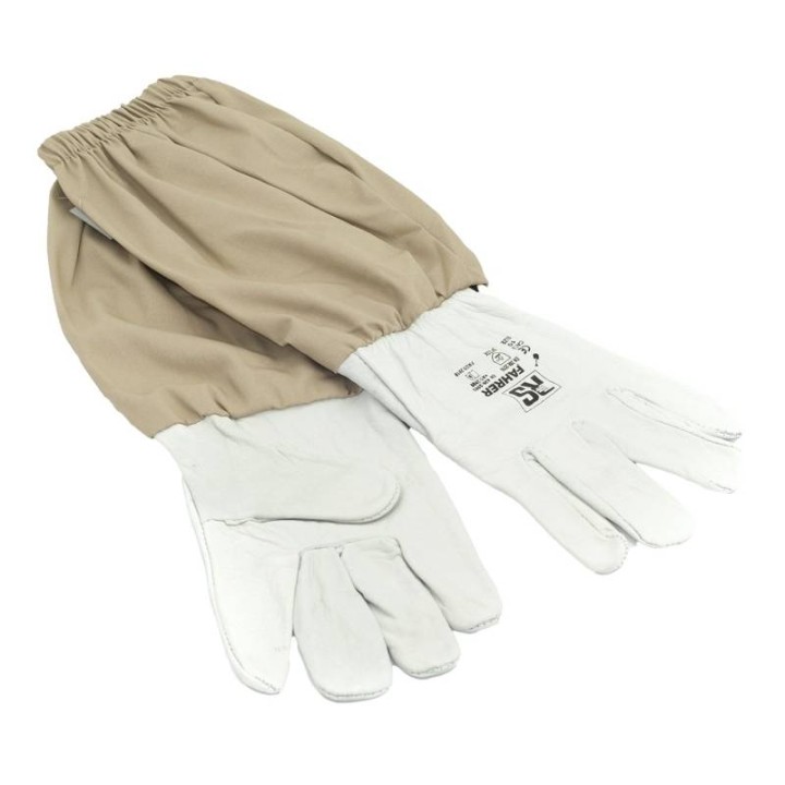 Rękawice skórzane z płótnem - wzór 6011