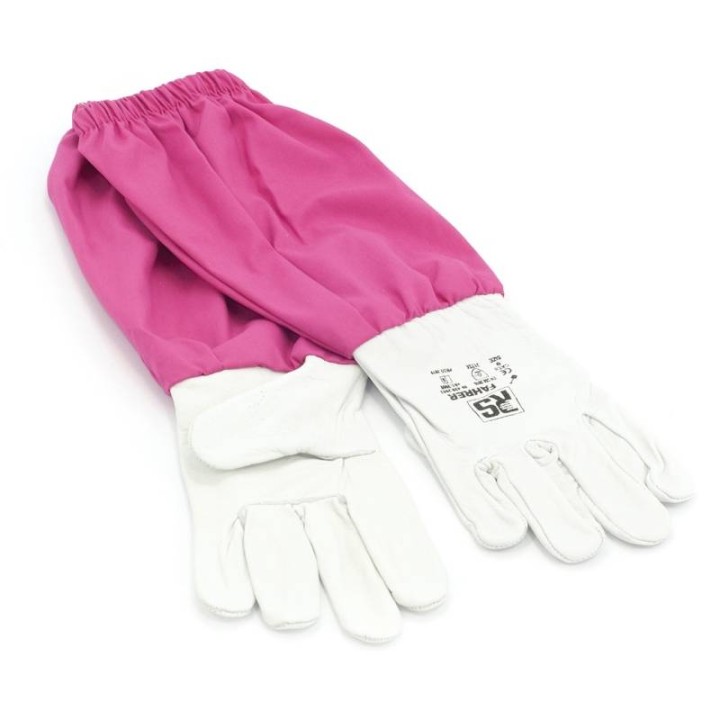 Rękawice skórzane różowe rozmiar 10 - wzór 6011_R_10