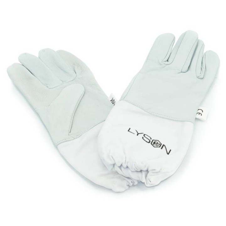 Rękawice pszczelarskie dziecięce (skórzane z płótnem) - 6011_D