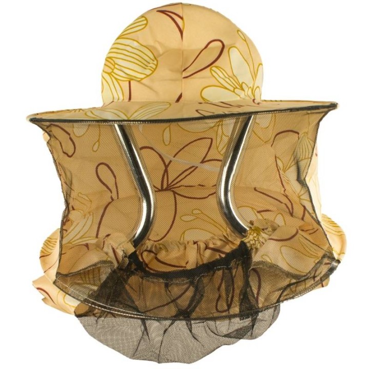 Kapelusz pszczelarski (płótno z tyłu, gumka) - kolorowy - 60420