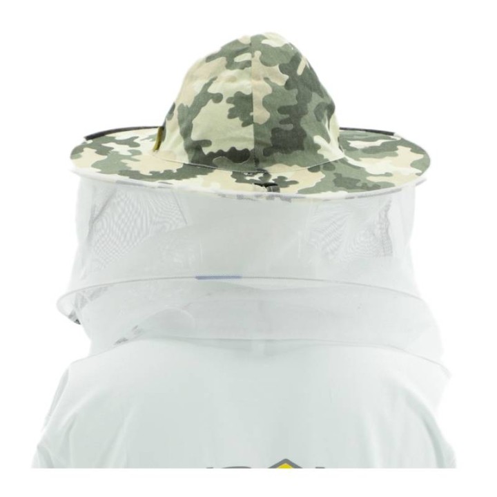 Kapelusz pszczelarski moro (siatka z tyłu) - 6038