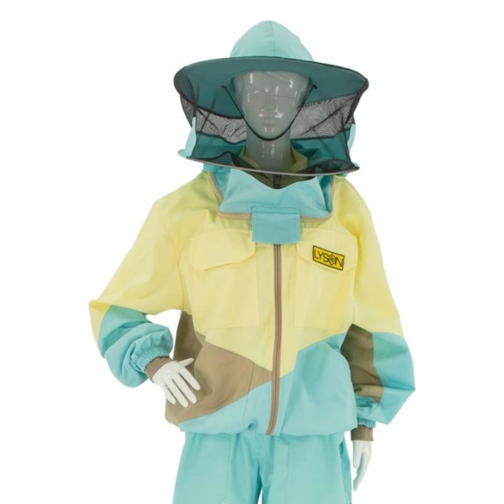 Bluza pszczelarska damska z kapeluszem rozpinana styl sport (COLOR LINE) - RÓŻNE KOLORY - M6057S