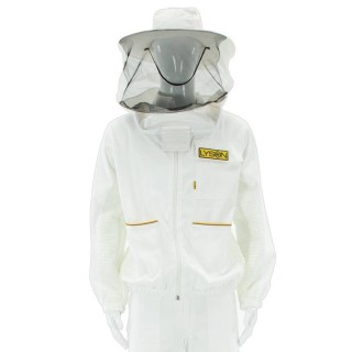 Bluza rozpinana z siatki (siatka z tyłu) z kapeluszem - M6030