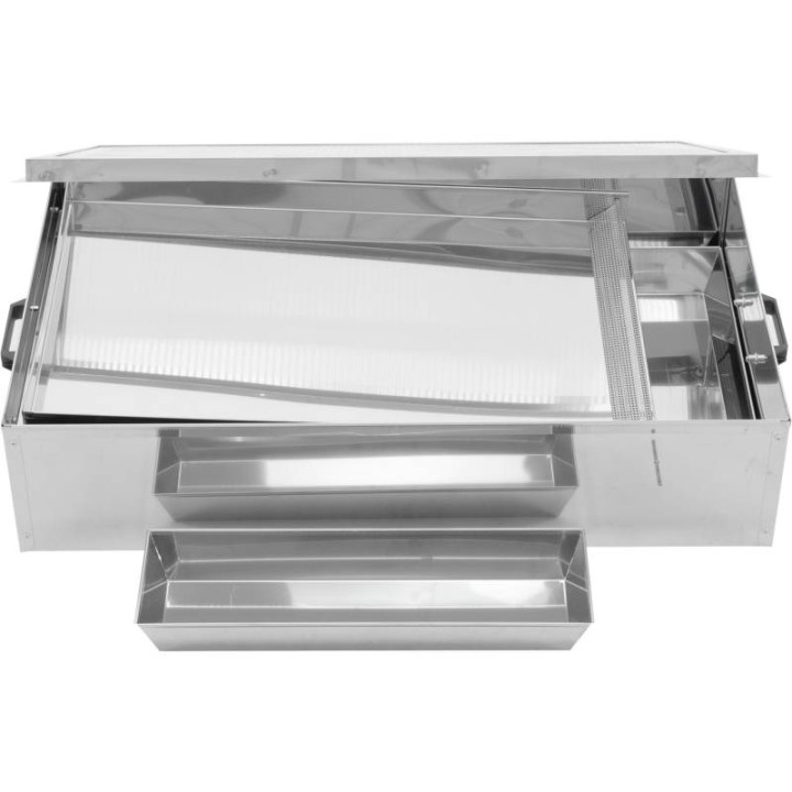 Topiarka nierdzewna słoneczna do wytopu wosku (wym.zewn.920x550xH-205) - W3249