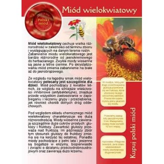 Broszurka informacyjna o miodzie - miód wielokwiatowy (20szt) - wzór U2
