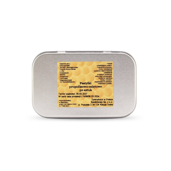 Pastylki propolisowo-miętowe 50 szt - wzór J8