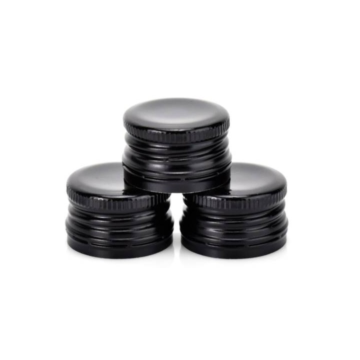 Zakrętka metalowa 18x12 mm czarna MINI (1szt) - BWZ5