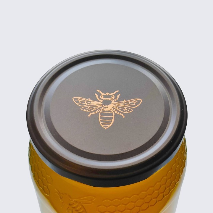 Karton zbiorczy (660 szt.) dużych nakrętek MATOWE Z PSZCZOŁĄ - wzór KND121