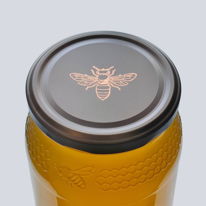 Karton zbiorczy (660 szt.) dużych nakrętek MATOWE Z PSZCZOŁĄ - wzór KND121