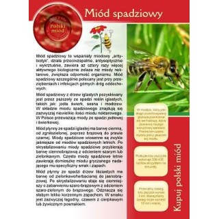 Broszurka informacyjna o miodzie - miód spadziowy (20szt) - U3