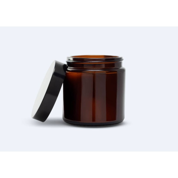 Słoik z ciemnego szkła 120ml + zakrętka wzór A58