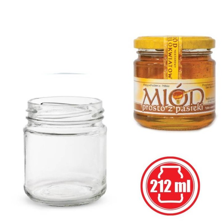 Słoik 212 ml (paczka 12szt) - wzór A115zgrz