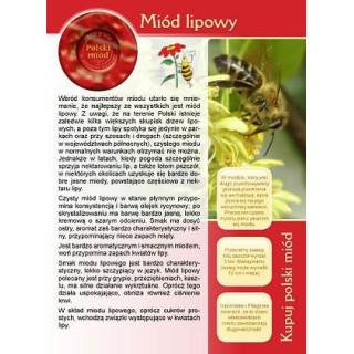 Broszurka informacyjna o miodzie - miód lipowy (20szt) - U5