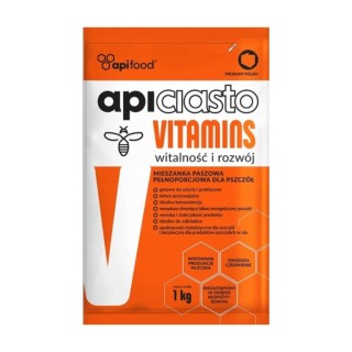 Ciasto pokarm dla pszczół z witaminami- APICIASTO VITAMINS 1kg  - API3