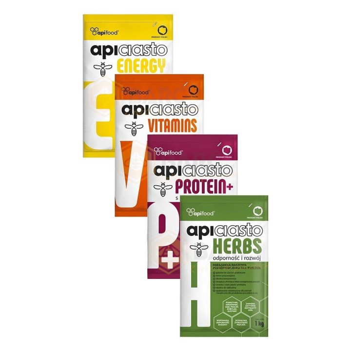 Ciasto pokarm dla pszczół z witaminami - APICIASTO VITAMINS - karton 10x1kg  - API3K