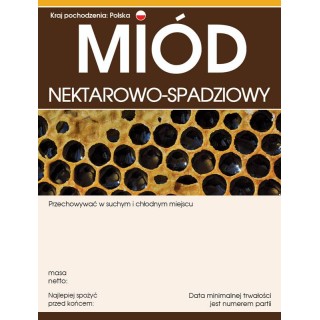 Paczka etykiet na miód nektarowo-spadziowy (100szt) - wzór E617