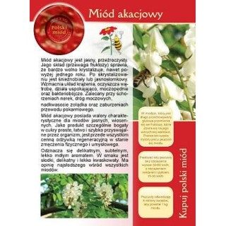 Broszurka informacyjna o miodzie - miód akacjowy (20szt) - U7
