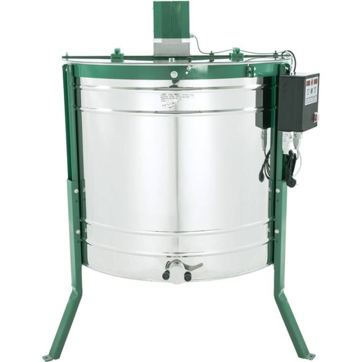 Miodarka kasetowa 6-kas. Ø900 mm, ramka: 6/12 DADANT, 6 WARSZAWSKA P., elektr.ECO 200W, sterowanie automatyczne SAF NATURA – MAL