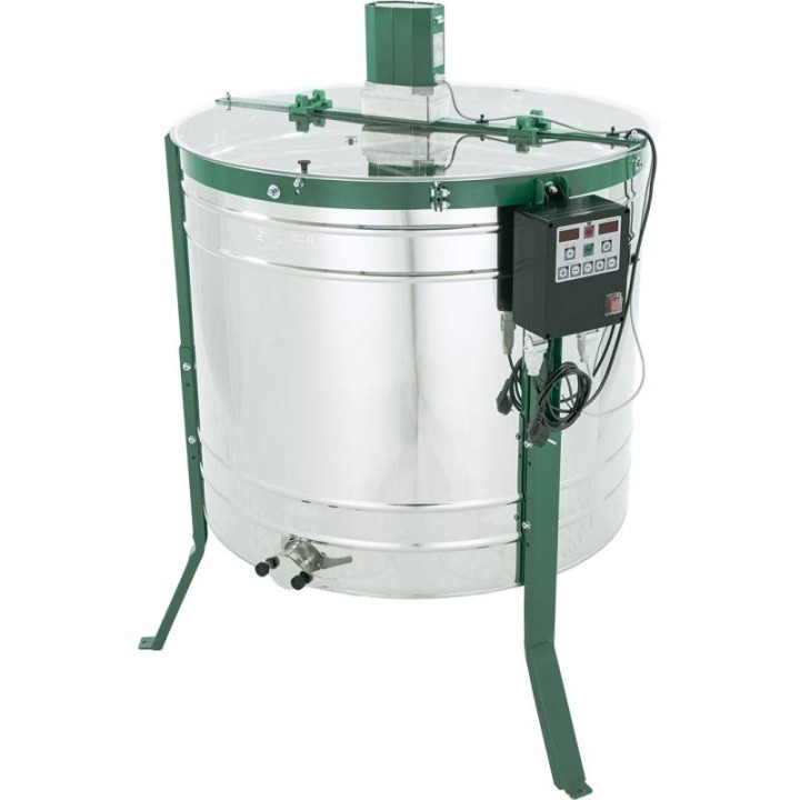 Miodarka kasetowa 6-kas. Ø900 mm, ramka: 6/12 DADANT, 6 WARSZAWSKA P., elektr.ECO 200W, sterowanie automatyczne SAF NATURA – MAL