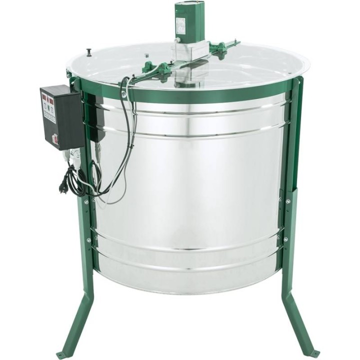 Miodarka kasetowa 6-kas. Ø900 mm, ramka: 6/12 DADANT, 6 WARSZAWSKA P., elektr.ECO 200W, sterowanie automatyczne SAF NATURA – MAL