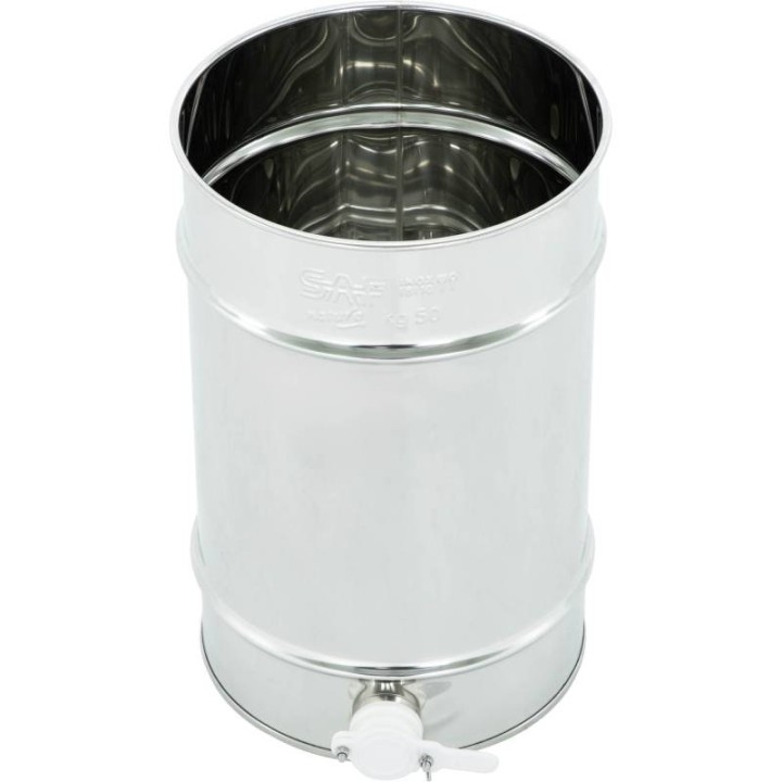 Odstojnik nierdzewny 35 l / ~50 kg, zawór plastikowy, mufa nierdzewna - SN_64/A