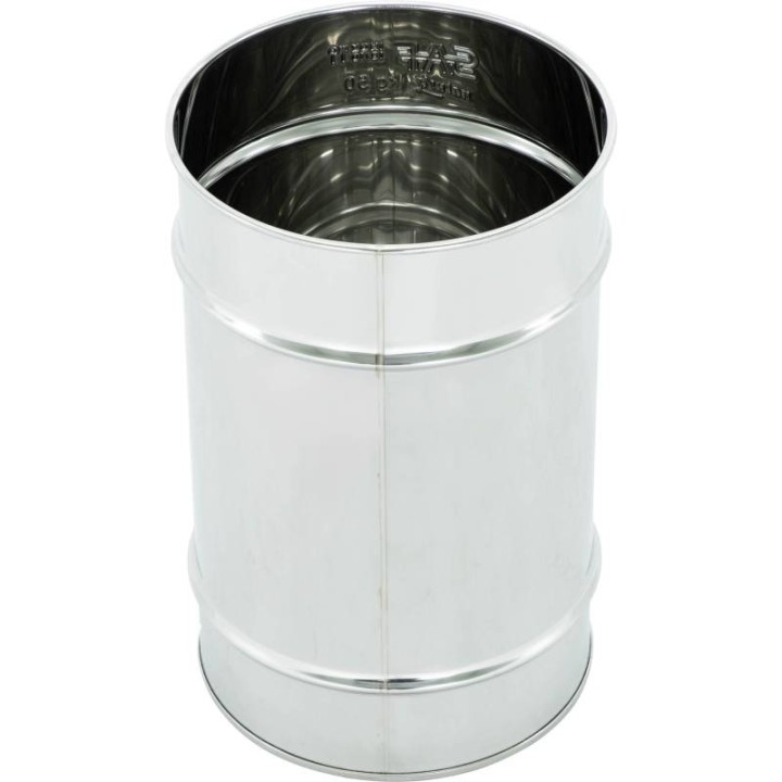 Odstojnik nierdzewny 35 l / ~50 kg, zawór plastikowy, mufa nierdzewna - SN_64/A