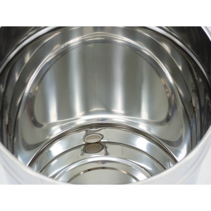 Odstojnik nierdzewny 35 l / ~50 kg, zawór plastikowy, mufa nierdzewna - SN_64/A