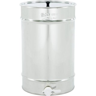 Odstojnik nierdzewny 70 l / ~100 kg, zawór plastikowy, mufa nierdzewna - SN_64/B