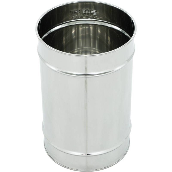 Odstojnik nierdzewny 70 l / ~100 kg, zawór plastikowy, mufa nierdzewna - SN_64/B