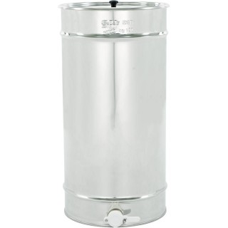 Odstojnik nierdzewny  80 l / ~120 kg  z sitem, zawór plastikowy, mufa nierdzewna - SN_64/G