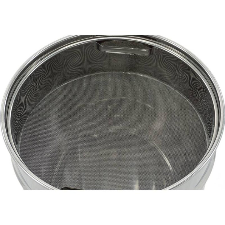 Odstojnik nierdzewny  80 l / ~120 kg  z sitem, zawór plastikowy, mufa nierdzewna - SN_64/G