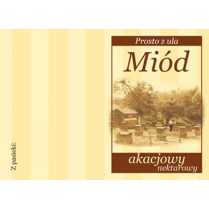 Zawieszka na słoiki na miód akacjowy, retro (5szt) - U203