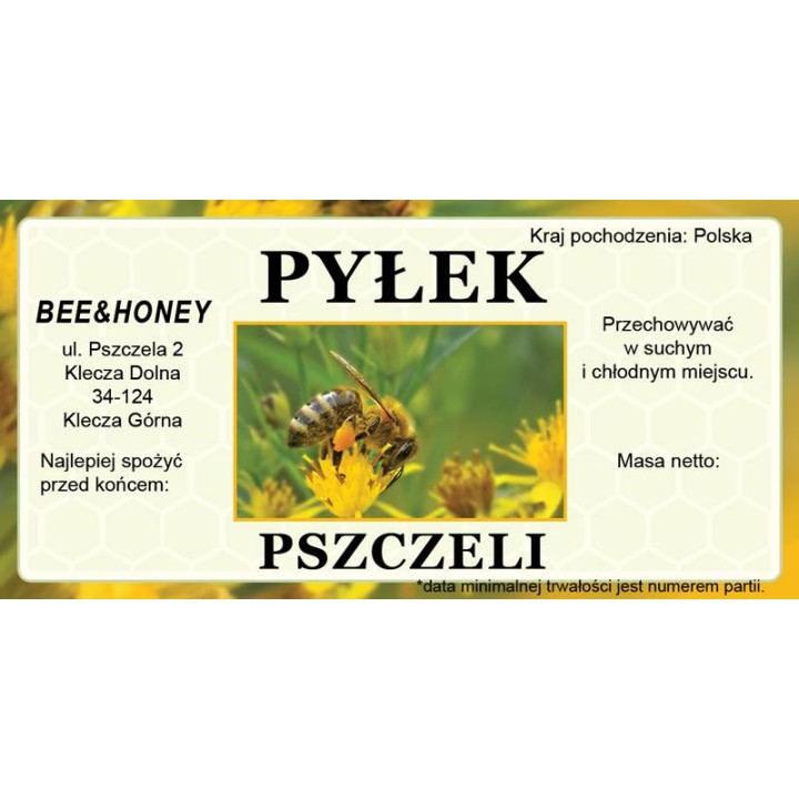 Etykiety na miód z własnym nazwiskiem PERSONALIZOWANE (100 szt) - wzór EN26