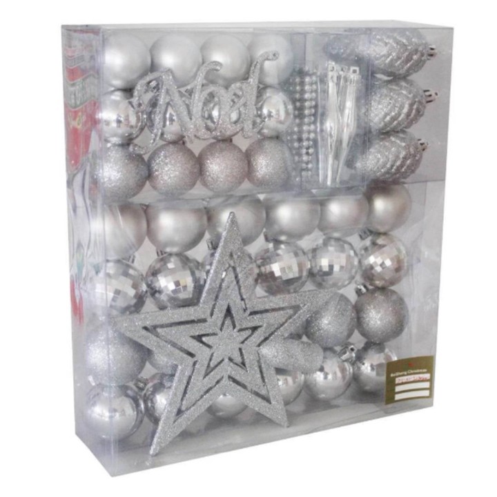 OZDOBA  BOŻONARODZENIOWA  ZESTAW NA CHOINKE 48 ELEMENTÓW - BAI1277