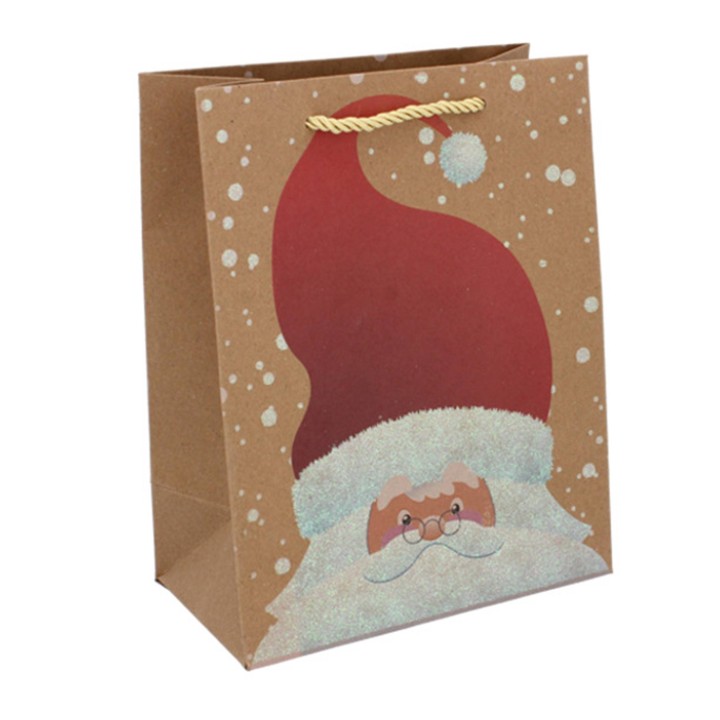 TOREBKA PREZENTOWA BOŻONAR. BRĄZOWA "ŚNIEŻYNKI" 40 x 30 x 12 cm - BAG5120