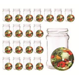 Zestaw 20szt słoików 315ml A4 z zakrętkami NM101 na warzywa, przetwory - A4NM101