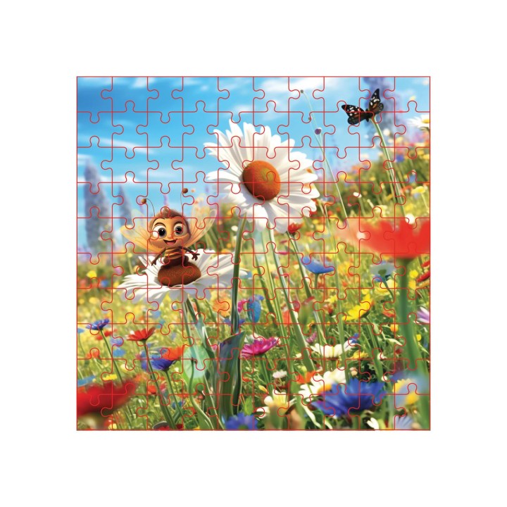 PUZZLE dla dzieci PSZCZÓŁKA - 32x32 cm 100 elementów - PUZ1