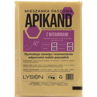 Apikand BF z witaminami - ciasto 1 kg. dla pszczół - wzór 3243