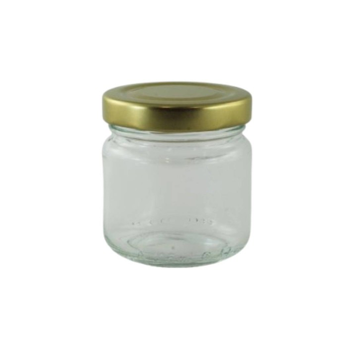 Paczka 15 szt słoiczków 106 ml VASO CEE z nakrętkami złotymi -  A116